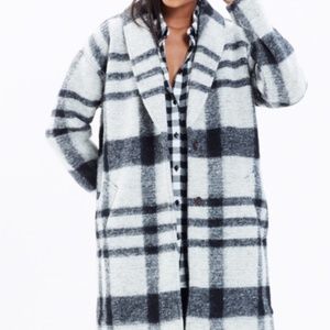 Madewell Plaid Florence coat size Large